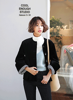 WideSleeveVelvetJacket