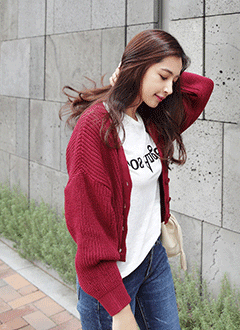 WaveHemKnitCardigan