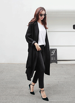 FlareTrenchCoatWithStrap