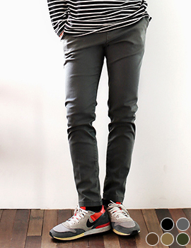 WashedSlimFitCottonPants