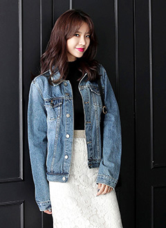 BoxyWashedDenimJacket