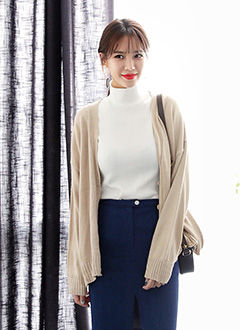 LooseFitButtonDownCardigan