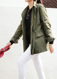 BasicCottonMillitaryJacket