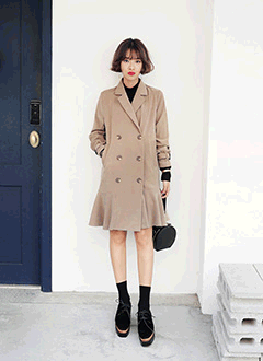 FlareHemTrenchCoat