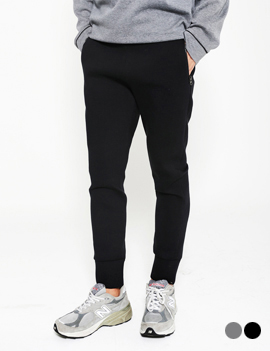 BasicFakeNeopreneJoggerPants