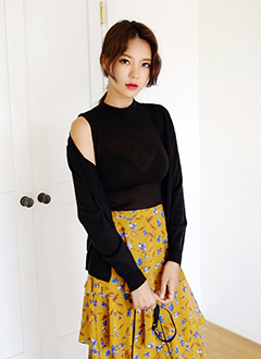 SleevelessKnitTee&KnitCardiganSet