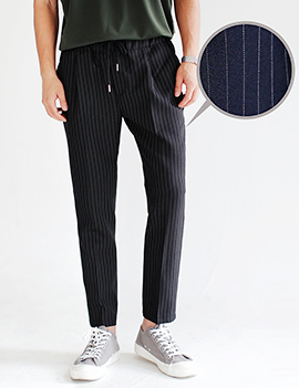 StripedElasticWaistSlacks
