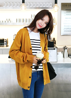 BasicLooseFitKnitCardigan