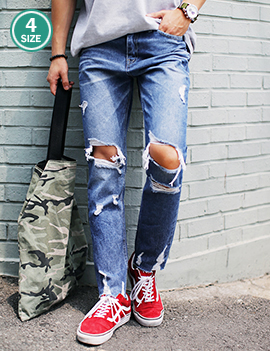 BlueDenimDestroyedCuttingDenim