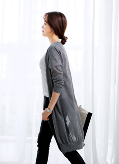 CollarlessOpenLongCardigan