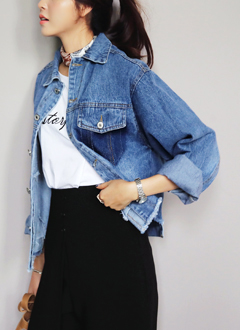 CutoffHemDenimJacket