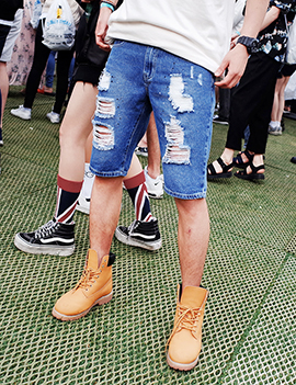 DestroyedPaintingDenimShort