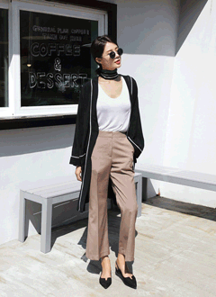 ColorblockLineCardigan