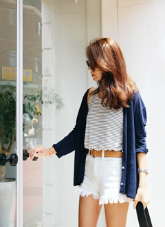 4ButtonsLinenBasicLooseFitCardigan
