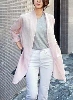 UnevenHemCollarCardigan