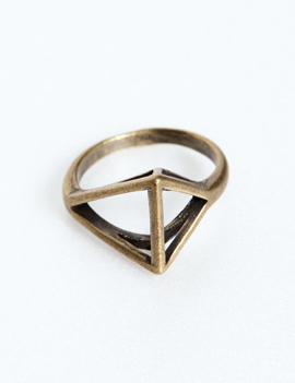 triangle shape metal RING