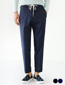 LooseFitDrawstringPants,2Colors