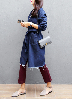 ShawlCollarDenimCoat