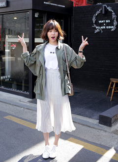 MilitaryJacketWithDrawStringWaist