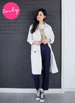 Double-buttonRaglanTrenchCoat