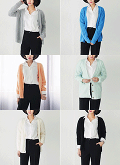 PastelColorBasicCardigan