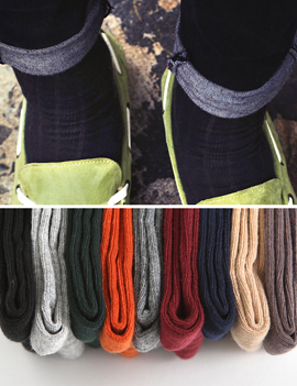 9colorNoPrintingSocks
