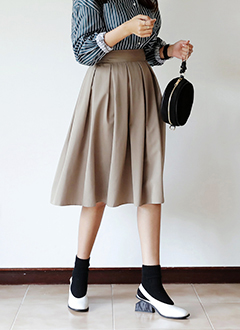 A-lineFlaredMidiSkirt
