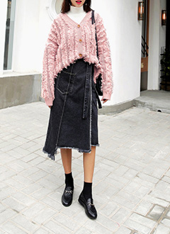 DenimWrapMidiSkirt