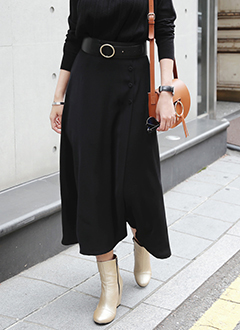 ButtonWrapLongSkirt