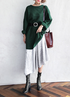 UnevenHemFlareSkirt