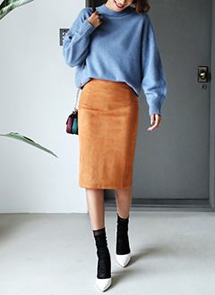 SuedeBasicH-lineSkirt