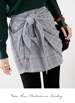 CheckedTieMiniSkirt
