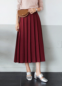 CreaseStrechWaistSkirt