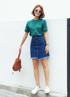 A-lineDenimSkirt