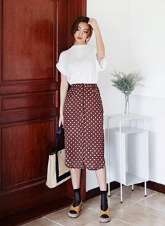 DotedButtonSkirt