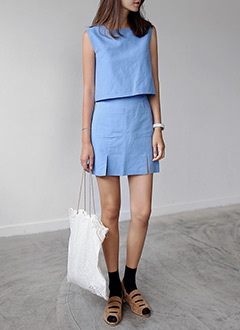 2PatchPocket2SlitA-lineMiniSkirt