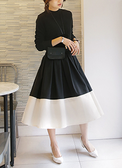 A-lineFlareMidiSkirt