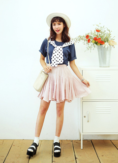 ElasticWaistbandFlareSkirt