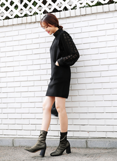 V-NeckSweaterDress