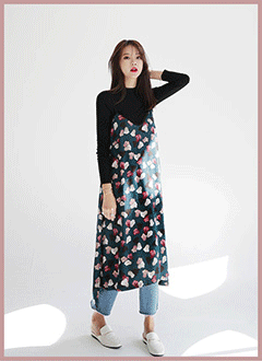 FloralLayeredSleepLongDress