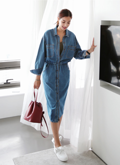 DenimShirtsDressWithBelt