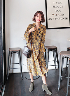 FloralShiftMidiDress