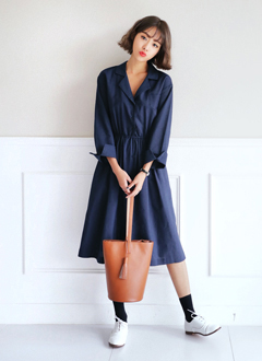 ElasticzedCollarDress