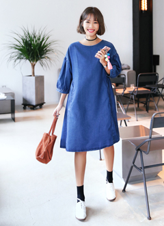 DenimPuffDress