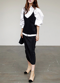 PleatedBustierAndH-linePleatedSkirtSet