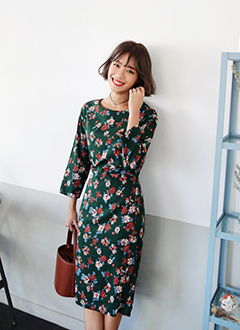 FloralElasticzedDress