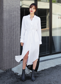 CollarlessShirtsDress