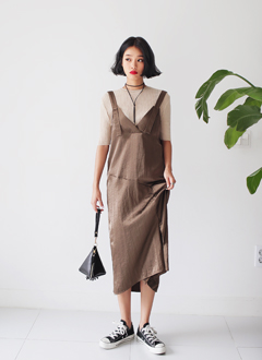 FrontSlitHemTankDress