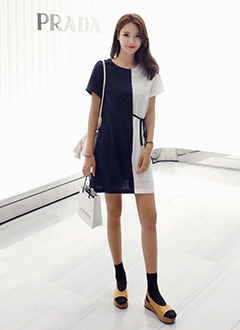 ContrastStrapDress