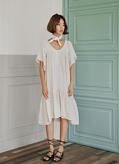 VNeckFeminineLongDress